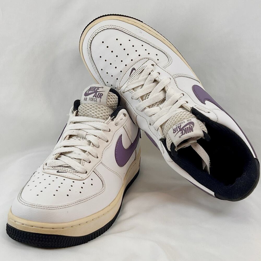 Nike Air Force 1 ‘07 Low Hoops Crayon White Purple Black Men’s Sz 8.5 DH7440-100